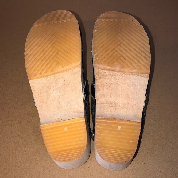 CAPE CLOGS Wooly Shoes Women's Size 5.5-6 Blue Handmade Floral Slip-Ons - Picture 8 of 12